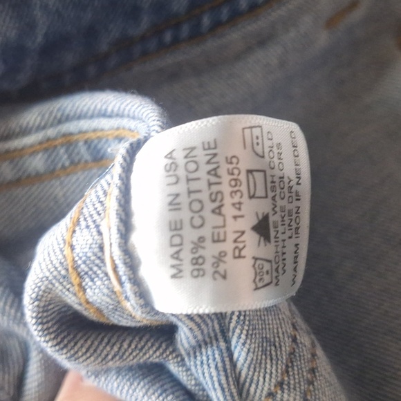 Guideboat Ply the Water front patch pockets Straight ankle detail jeans Size 27 - Picture 7 of 7